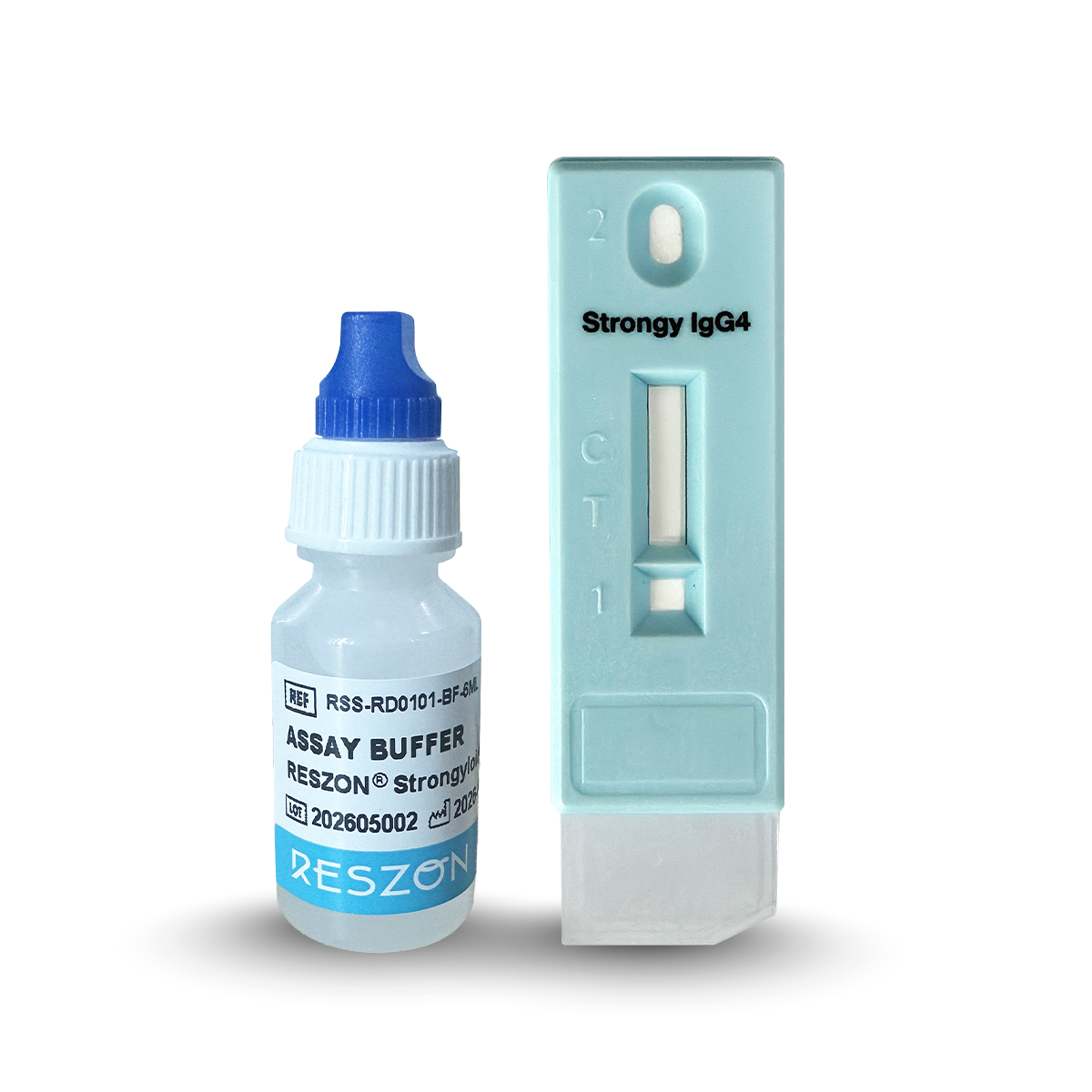 RESZON Strongyloidiasis IgG4 Rapid Test with Buffer and Test Cassette